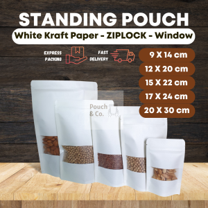 Standing Pouch Kraft Paper White