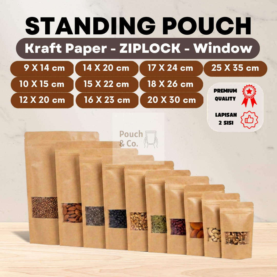 Standing Pouch Kraft Paper Brown